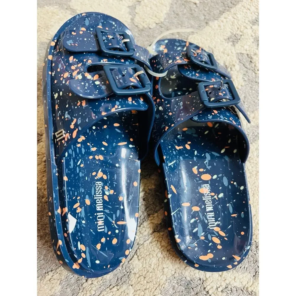 NWT❤️Mini Melissa Girls Wide Ii Inf Flat Sandals sz3